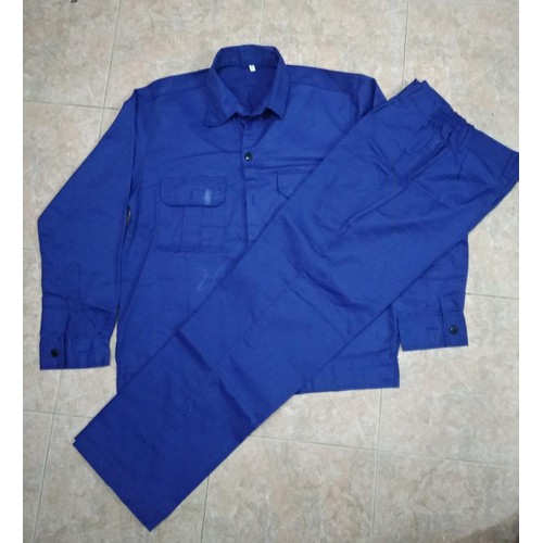 Quần áo bảo hộ công nhân màu xanh dương